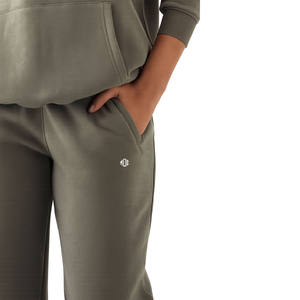 Ensemble de survêtement décontracté pour femme, sweat à capuche et pantalon de jogging, en molleton doux, coupe ample, fabrication OEM en marque privée - Product Image 3