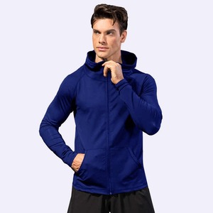 เสื้อผ้าฟิตเนสแขนยาวปักลายมีซิปรูดซิปหน้าสำหรับผู้ชาย OEM ดีไซน์แฟชั่น - Product Image 4