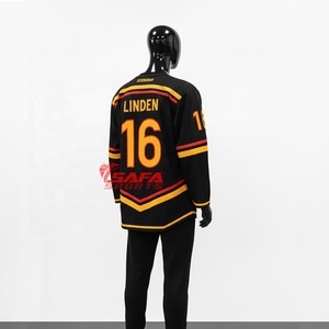 เสื้อฮอกกี้น้ำแข็งแบบแห้งเร็ว พิมพ์ลายแบบซับลิเมชั่น เสื้อกีฬาผู้ชายสั่งทำพิเศษ ปักลายคุณภาพสูง - Product Image 2