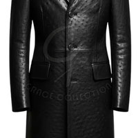 Manteau long en cuir pour homme de qualité supérieure, best-seller, design personnalisé, anti-plis, avec bordure en fourrure, en tissu tricoté, boutonné