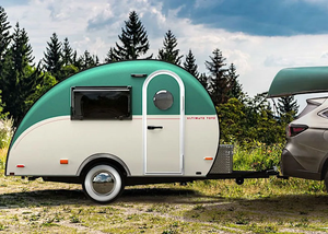 Caravane de camping tout-terrain robuste en aluminium et acier inoxydable, suspension à double amortisseur, construction étanche, qualité supérieure - Product Image 5