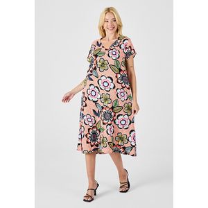 Abito Midi con scollo a V profondo con motivi floreali per ragazzi - Product Image 2