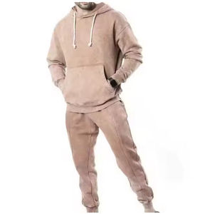 Conjunto Deportivo con Capucha y Estampado para Hombre, Pantalones Deportivos de Manga Larga con Lavado Ácido, 2 Piezas, Transpirable, Colores Personalizados, Precio Razonable - Product Image 6