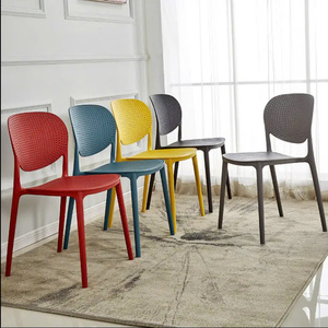 2025 nouvelle chaise de salle à manger en plastique de conception moderne multicolore de haute qualité meubles de maison durables pour le salon - Product Image 2