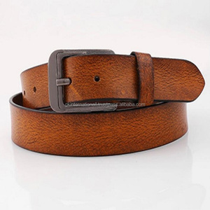 Cinturón casual de cuero hecho a mano con textura de dos tonos, cinturón informal de cuero de moda en todas las tallas personalizadas, 100% G - Product Image 2