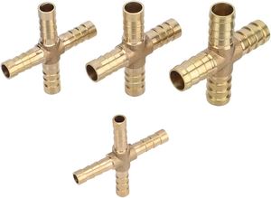 Raccord en laiton à 4 voies, connecteur en croix, filetage NPT, équipement de plomberie durable, eau, huile, gaz en gros - Product Image 2