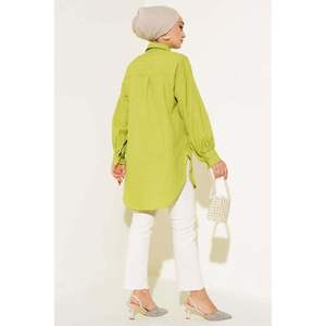 Chemise gaufrée classique verte tailles S/L Garçon 165 - Product Image 3