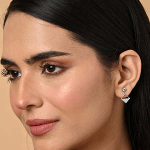 Boucles d'oreilles pendantes en argent sterling 925 de qualité supérieure pour femmes et filles, accessoire de mode - Product Image 3