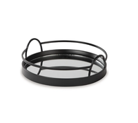 Plateau miroir Décoration de la maison Noël Plateau en métal Forme ronde Vaisselle Ustensiles de cuisine Restaurants Fabricant en gros Fournisseur