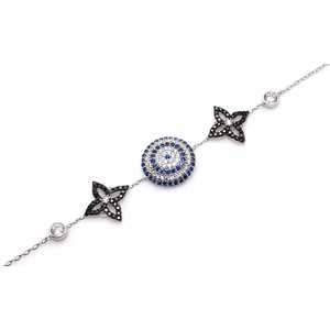 สร้อยข้อมือเงินแท้ 925 ประดับจี้รูปดาวและตาปีศาจ - Product Image 5
