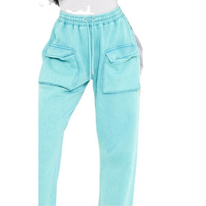 Pantalons de survêtement respirants personnalisés pour femmes Pantalons cargo en coton Pantalons de survêtement amples décontractés pour femmes - Product Image 4