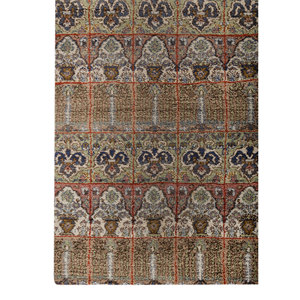 Alfombra de Lana Anudada a Mano Aprezo Verde Pae-6483(Fr) Rectangular con Patrón Floral para Decoración de Sala de Estar, Tamaño Rectangular 9x12 - Product Image 4