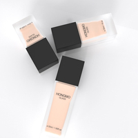 Crema BB Esmerilada en Botella de Vidrio de 20ml 30ml 50ml, Base de Maquillaje Líquida, Botellas Rectangulares con Bomba Dosificadora