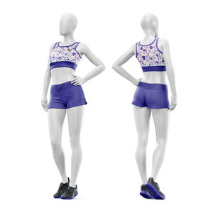 Ensemble de yoga fitness 2 pièces pour femmes sur mesure, vêtements de sport sans couture, soutien-gorge de sport et short taille haute, vêtements de sport - Product Image 4