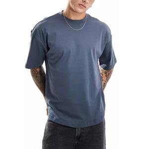 Camiseta de Manga Corta Unisex Extra Grande con Logotipo Personalizado, 100% Algodón Orgánico, Transpirable, Ecológica, de Color Sólido, Lavada, para Hombre, 240 - Product Image 1