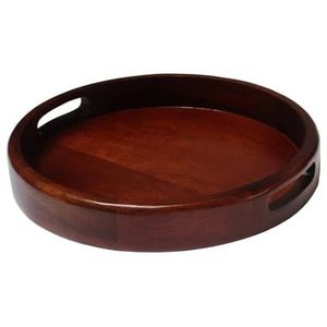 Bandeja de servicio de madera rústica hecha a mano con diseño de primera calidad ideal para la decoración de la mesa de centro y el uso diario del servicio de comida y bebida - Product Image 4