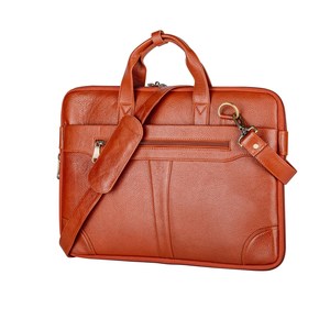 Mochila Bandolera de Cuero Genuino Marrón Ligera, Moderna y Elegante para Portátil, para Uso Diario en la Oficina, Gran Capacidad - Product Image 1