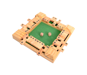 กล่องไม้ปิด4ด้านขนาดใหญ่ลูกเต๋าเกมสำหรับเด็กและผู้ใหญ่ลูกเต๋า2ลูกพร้อมเกมกระดานการศึกษาคะแนนซ้ำ - Product Image 1