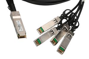 Câble DAC QSFP+ Extralink, DAC, 40 Gbit/s vers 4x 10 Gbit/s 3 m, 30 AWG - Product Image 2