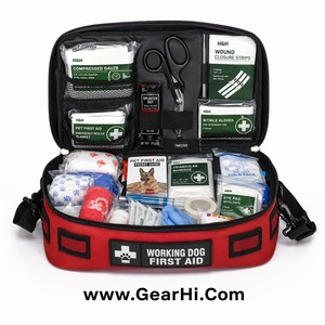 Sac de premiers secours pour chien de travail, trousse de traumatologie canine, trousse de secours vétérinaire, sac de terrain imperméable, nylon 600D robuste, sacs médicaux - Product Image 3