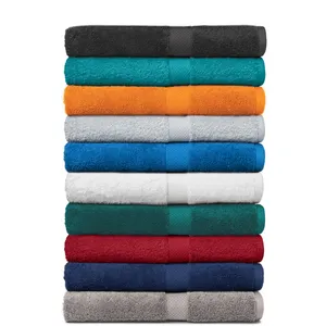 Serviette de bain de haute qualité serviettes éponge douces 100% coton logo personnalisé très confortable et doux dans le prix de vente entier service oem