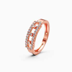 Elegante Anillo Apilable Minimalista con Diamante Cultivado en Laboratorio, 0.26 Ct, en Oro Amarillo, Blanco y Rosa de 9K, para Uso Diario - Product Image 3