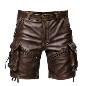 Pantalones cortos de cuero sólido de calle para hombre, calidad superior, transpirables, teñidos, ecológicos, el mejor precio de venta - Product Image 1