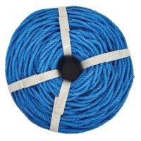 Cordon de bateau de pêche en polyéthylène PE de haute qualité, haute ténacité, 4 brins torsadés, 4,0 mm*4S*220 mètres, bleu, 1,6 kg, pour usage maritime