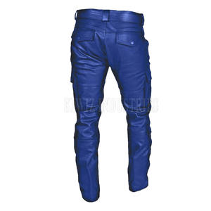 Pantalones Cargo de cuero para hombre a bajo precio, pantalones Cargo de cuero para hombre, pantalones Cargo de cuero transpirables para hombre - Product Image 3