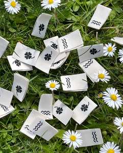 High Quality Custom Woven Fabric <b>Labels</b> for Clothing <b>Shoes</b> and Bags-High Density Garment Ne <b>Labels</b> - Product Image 1