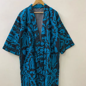 Abrigo Largo Estilo Boho, Kimono, Bata, Chaqueta Suzani Hecha a Mano, Abrigo de Algodón Bordado, Chal, Bata de Dama de Honor - Product Image 1