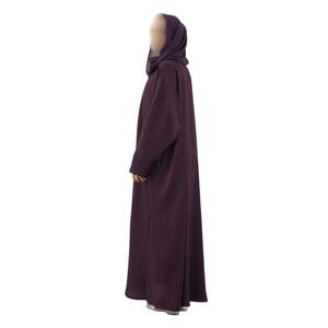Abaya marron foncé pour femmes, vêtements islamiques modestes, robe kaftan de Dubaï, style du Moyen-Orient, robe musulmane hijab, manches longues, jalabiya - Product Image 2