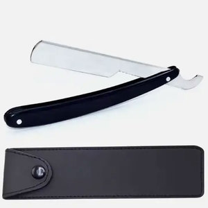 Maquinilla de afeitar de barbero de acero inoxidable con mango de plástico, cuchilla turca de borde recto, maquinilla de afeitar plegable al por mayor - Product Image 3