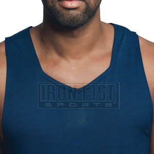 Camiseta sin mangas informal para gimnasio para hombre, chaleco deportivo con ajuste muscular que absorbe la humedad para ejercicio y fitness, venta al por mayor - Product Image 5
