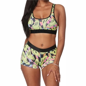 Conjunto de Yoga de Verano para Mujer Tallas Grandes, Diseño Superior, Transpirable, de 2 Piezas: Top Corto y Pantalones Cortos Ajustados con Cintura Elástica, Secado Rápido, Color Liso en la Parte Delantera - Product Image 3
