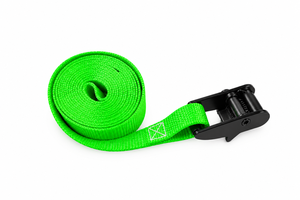 Sangle de fixation moto en polyester 25 mm (1 pouce) verte, 300 kg, sans crochet, certifiée CE, boucle à came, meilleur prix - Product Image 4