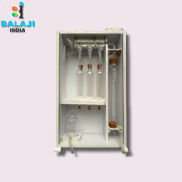 Analizador de Gases Orsat de Vidrio Industrial Balaji India, 3 Pipetas de Borosilicato, Bureta de 100ml, Marco de Madera, Precisión en CO2 y O2