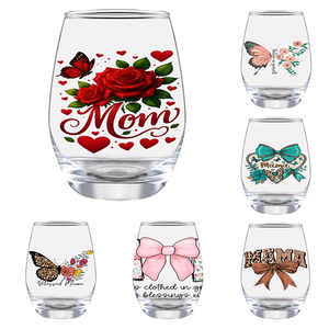 Vaso <span class=keywords><strong>de</strong></span> Vino sin Asa <span class=keywords><strong>de</strong></span> Lujo Reutilizable <span class=keywords><strong>de</strong></span> 12 oz con Diseño Simple para el Día <span class=keywords><strong>de</strong></span> <span class=keywords><strong>la</strong></span> Madre, Personalizado, para Regalo <span class=keywords><strong>de</strong></span> Mamá, Venta al por Mayor, Nueva Llegada - Product Image 1