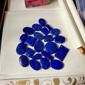 Lapis Lazuli naturel Cabochon pierres précieuses Lot bleu forme ovale pour la fabrication de bijoux accessoire en gros - Product Image 5