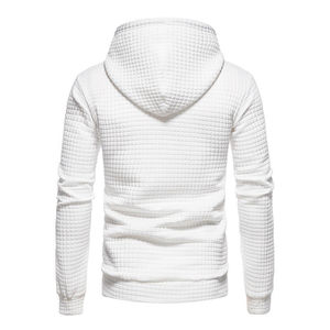 Sweat-shirt à capuche décontracté pour hommes, couleur unie, coton matelassé, sweat-shirt thermique pour hommes avec capuche - Product Image 6