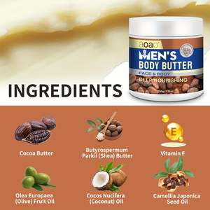 Crema Facial y Corporal Hidratante Profunda con Manteca de Cacao, Vitamina E, Aceite de Coco y Esencia de Manteca de Karité, Nutritiva y Totalmente Natural para Hombres - Product Image 6