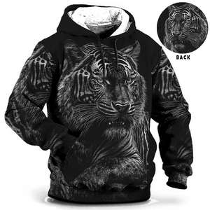 Sweat-shirt à capuche pour homme, imprimé tigre 3D, ample, design tendance, manches longues, pull, 4XL, surdimensionné, printemps automne - Product Image 2