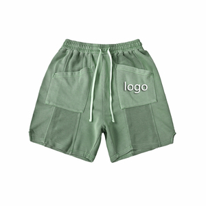 Shorts décontractés en toile pour hommes, séchage rapide, 100 % coton, taille élastique vintage, style mi-taille, streetwear, anti-plis, directement de l'usine - Product Image 5