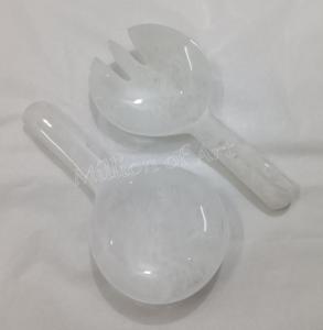 Million of Art Handmade <b>Resin</b> Salad Servers Set of 2 White <b>Clear</b> Cast <b>Resin</b> Kitchenware for Home Use - Product Image 3