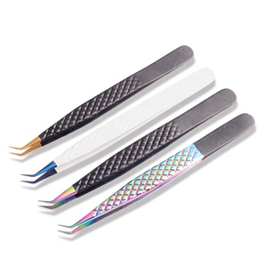 Fabricant de pinces à cils personnalisées avec logo, pinces à cils professionnelles à 45 degrés, antistatiques, vente en gros, approvisionnement en vrac - Product Image 1