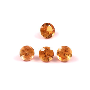 Zafiro Naranja Cultivado en Laboratorio, Corte de 11 mm, Facetado, Calibrado, Gema Suelta Certificada, Proveedor Mayorista de Piedras para Joyería KKS - Product Image 1