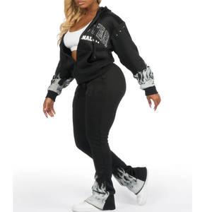 Ensemble de survêtement pour femmes, jogging, doux, confortable, respirant, vêtements de sport pour la salle de sport, la course à pied, l'entraînement, le fitness, le port quotidien - Product Image 2