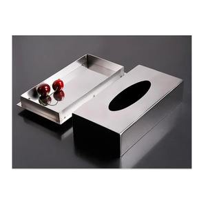 Couvercle de boîte à mouchoirs porte-papier en acier inoxydable porte-mouchoirs pour accessoires de salle de bain artisanat de qualité supérieure - Product Image 1