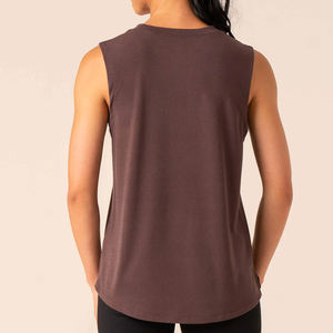 Logo personnalisé 2025 été décontracté course femmes débardeurs couleur unie respirant léger maillot Service OEM - Product Image 6