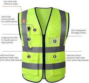 Gilet de sécurité de fabricant pakistanais de gilet réfléchissant de construction de haute qualité prix bon marché en gros d'usine - Product Image 3